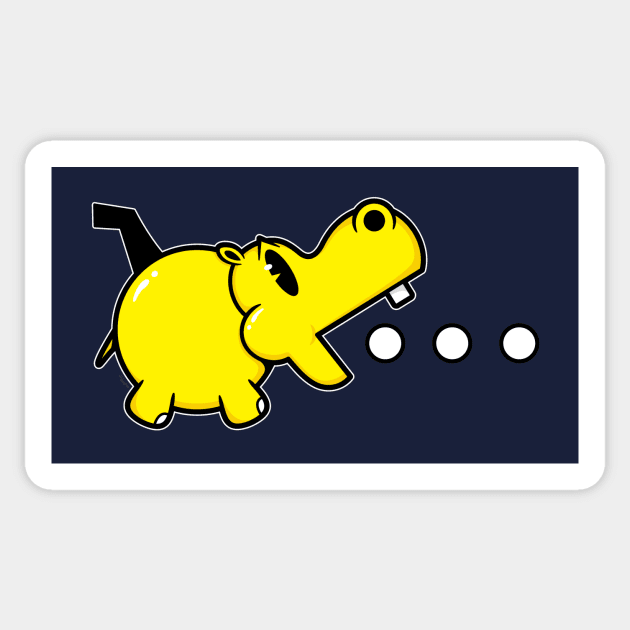 Waka Waka Hippos Sticker by mikehandyart